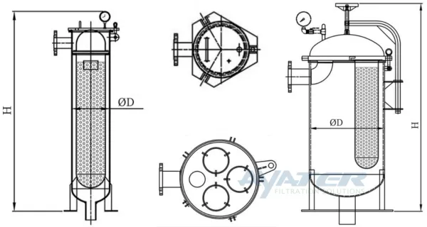 high-pressure-bag-filter-housing-drawing high-pressure-bag-filter-housing-drawing